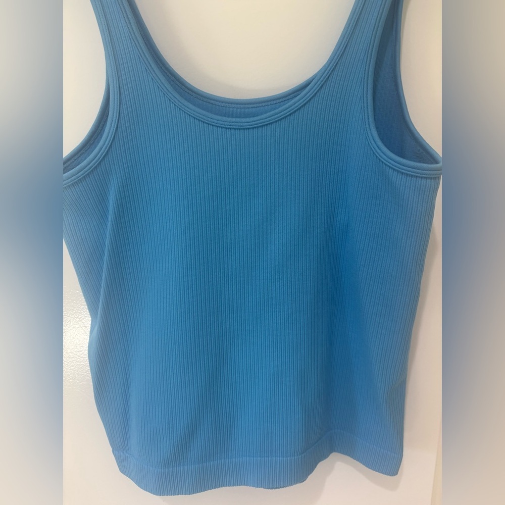 Target Blue Women's Ribbed Tank Top - Picture 5 of 5